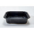 Rectangular Disposable Plastic Black Base Bento Box